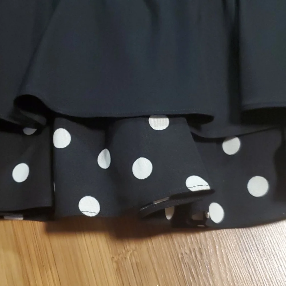 J. CREW FAILLE DRESS black and white polka dots